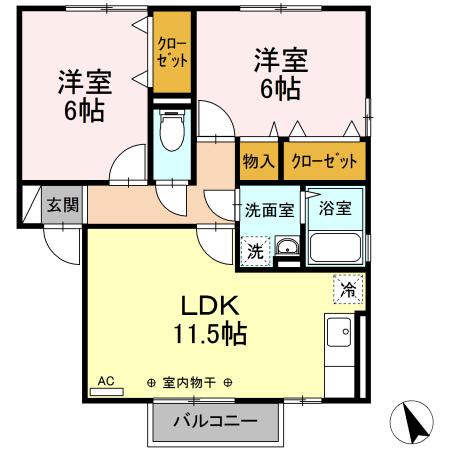 アロサール　Ｂ 間取り