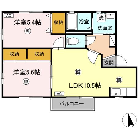 ヴィクトリータウン　E 間取り
