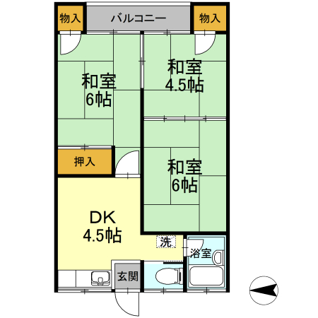 小倉寺コーポ 間取り
