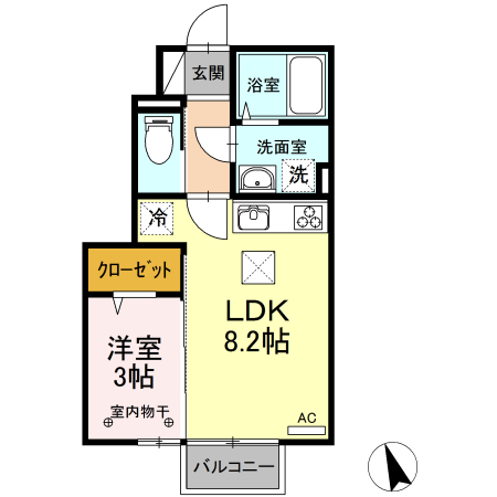Ｄ－ｒｏｏｍイシカワＡ 間取り