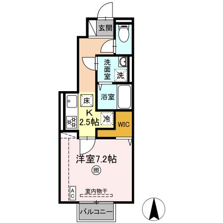 Ｄ－ｒｏｏｍ小倉寺　Ａ 間取り