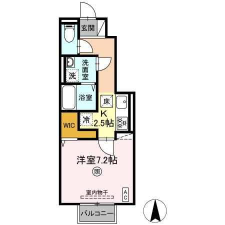 Ｄ－ｒｏｏｍ小倉寺　Ａ 間取り