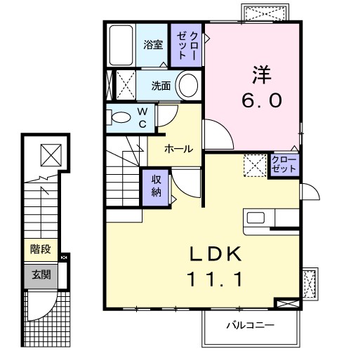福島県福島市丸子石名田 間取り