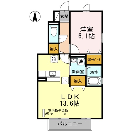 Ｇｒａｃｅ　Ｃｏｕｒｔ　Ｂ 間取り