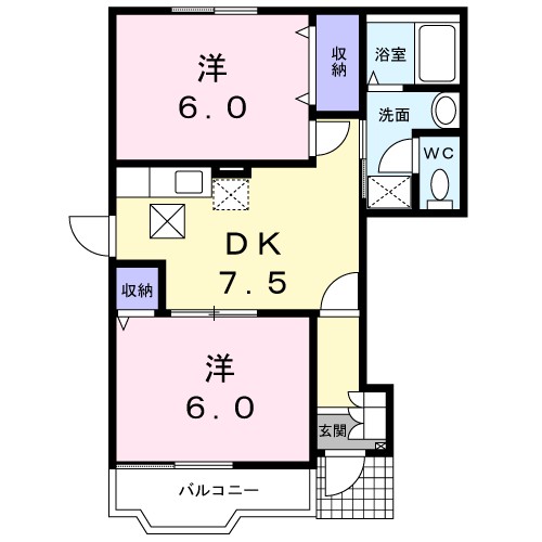 福島県福島市方木田辻ノ内 間取り