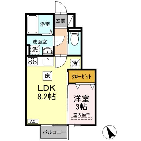 サンライズコーポ　Ｆ 間取り
