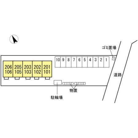 サンライズコーポ　Ｆ 間取り