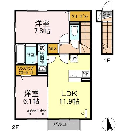 パディー　コート　Ｂ 間取り