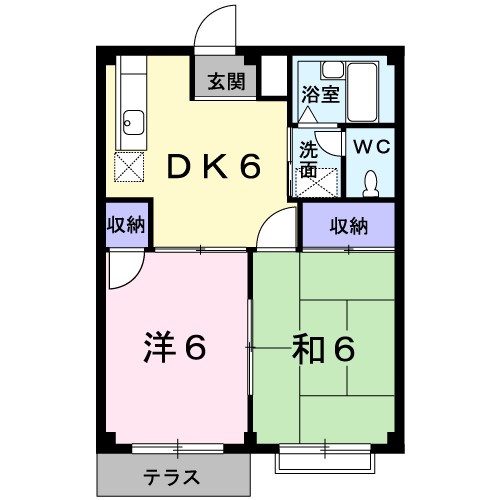福島県福島市飯坂町平野小三郎内 間取り