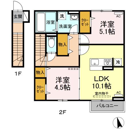 グリーンシード　Ａ 間取り