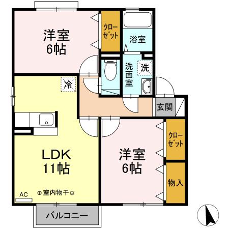 フィオーレ　Ｂ 間取り