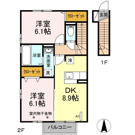 レゾンデイト　Ａ 間取り