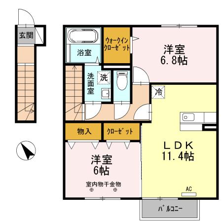 Ｄ－ｒｏｏｍ平野 間取り