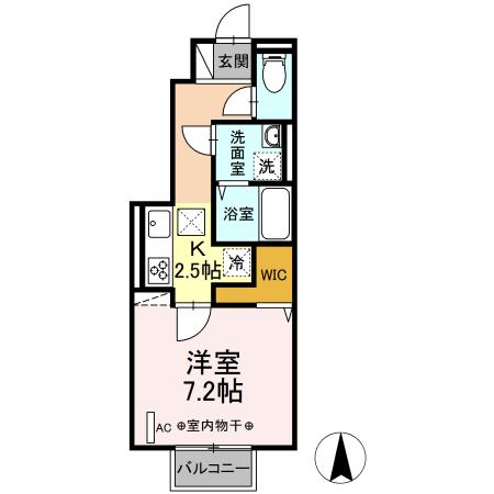 Ｄ－ｒｏｏｍ小倉寺　Ａ 間取り