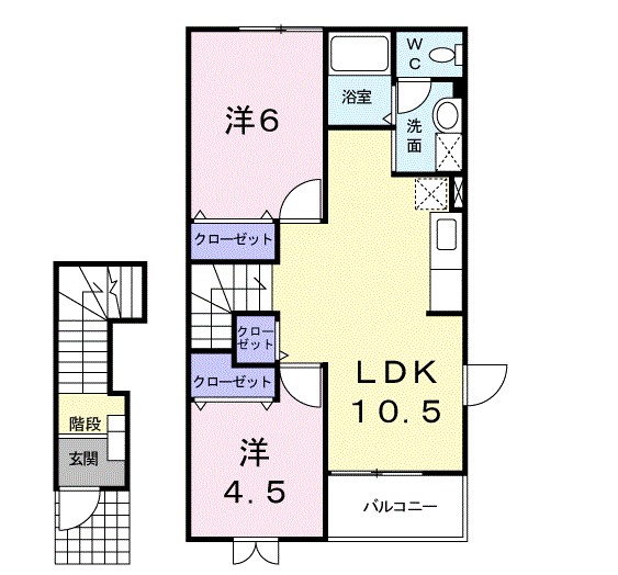 福島県福島市松川町美郷４丁目 間取り