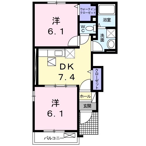 クリスタルコート　Ｃ 間取り