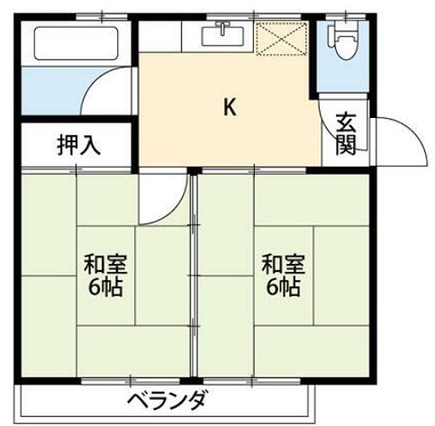 東谷地コーポ2 間取り