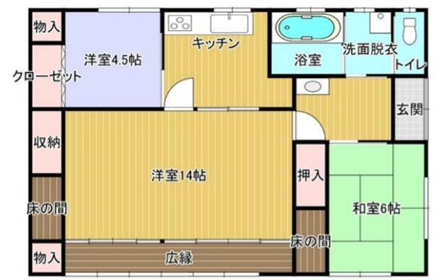 畠貸家（御山） 間取り