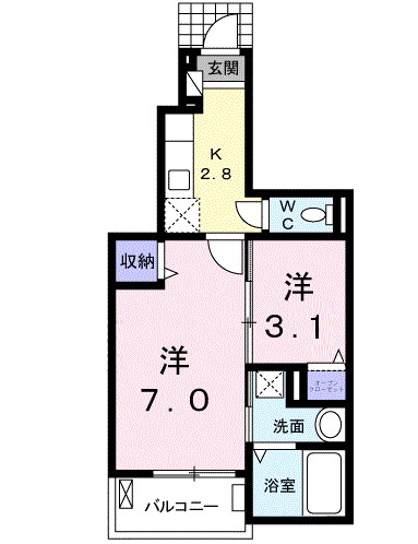 シャトーブランシェ　Ⅰ 間取り