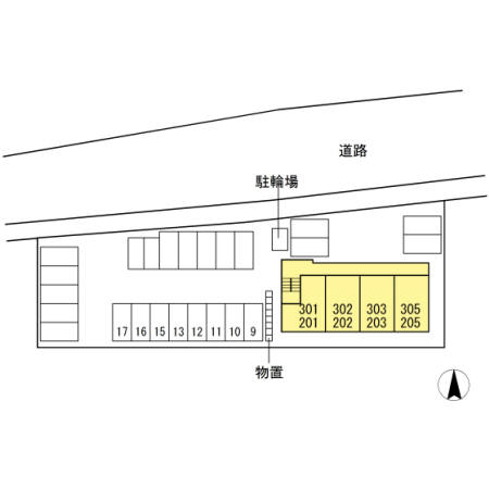 コンフォーティア 駐車場