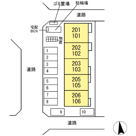 セレスティア八木田 駐車場