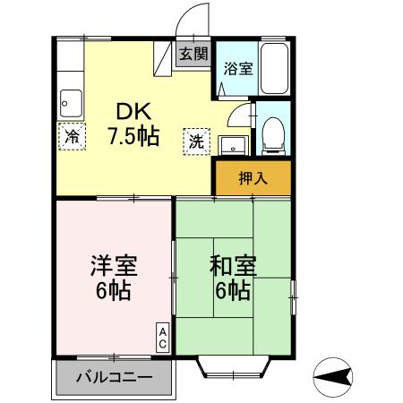 エステート笹谷Ｂ 間取り