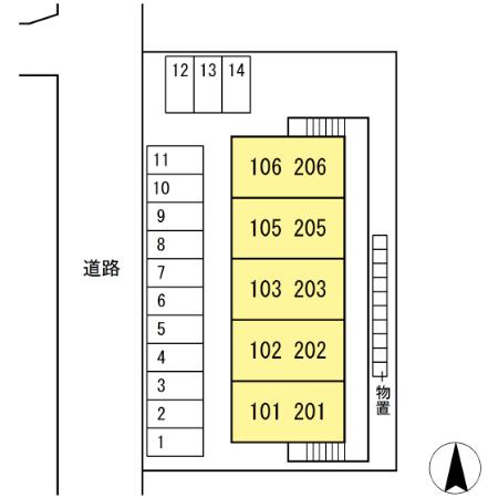 エステート笹谷Ｂ 駐車場