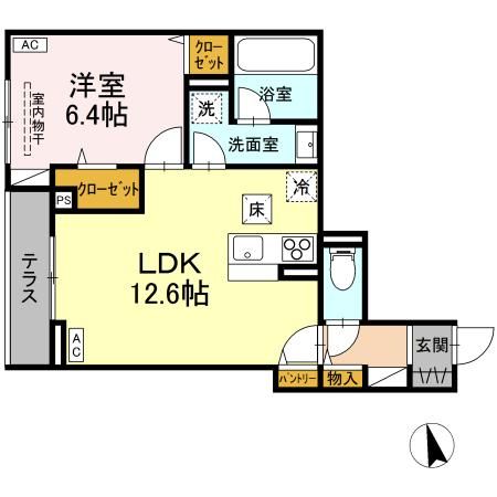 Ｄ－ＲＯＯＭ　野田町 間取り