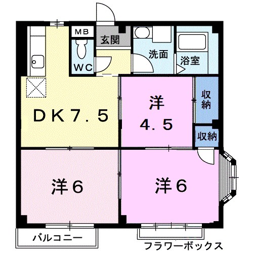 エルディムＡＢＥ・Ａ 間取り