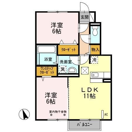 サザンメナー　Ｂ 間取り