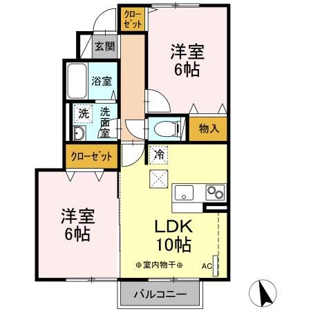 サンライズコーポ　Ａ 間取り