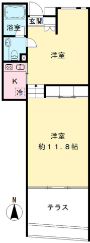 Ｈi-ＲＯＯＭＳ桜上水Ａ 間取り