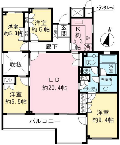 エストライフつつじヶ丘七番館 間取り