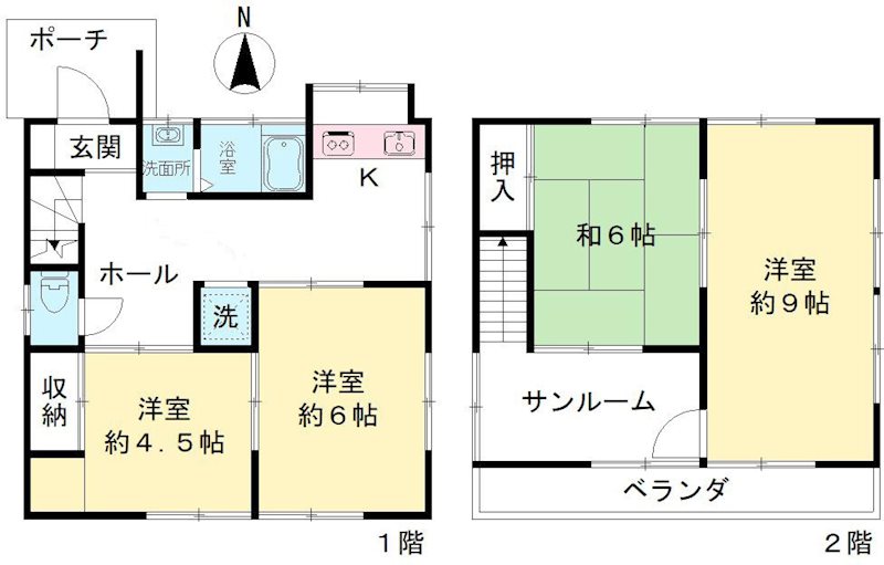 上九沢貸家Ｊ 間取り