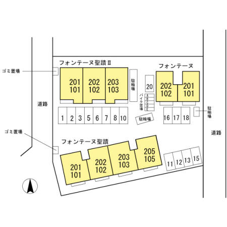 フォンテーヌ聖蹟 駐車場
