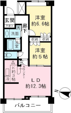 エストライフつつじヶ丘五番館 間取り