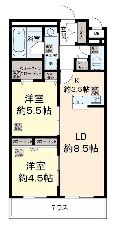 京王ラフィネ橋本テラス 間取り