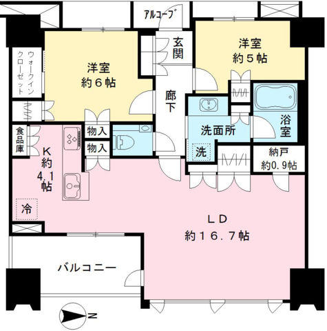 プラウド府中ステーションアリーナ 間取り