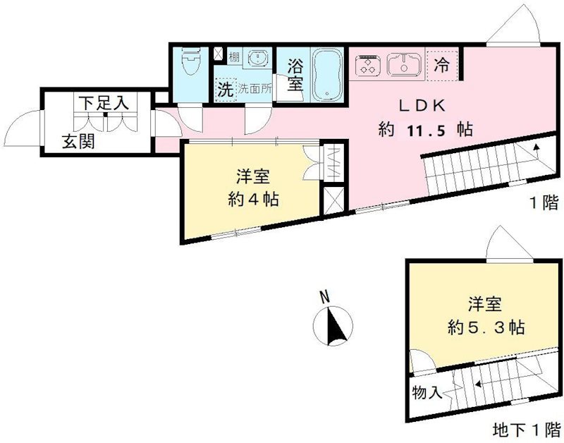 COEUR　BLANC八幡山 間取り