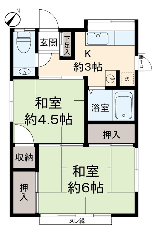 散田町5丁目平屋一戸建 間取り
