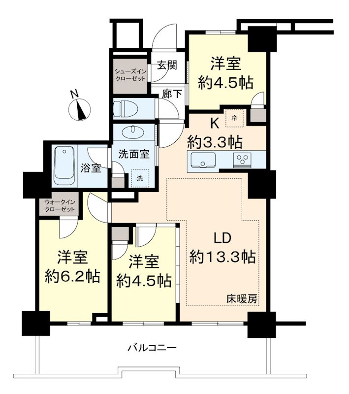 Brillia Tower 聖蹟桜ヶ丘 BLOOMING RESIDENCE 間取り