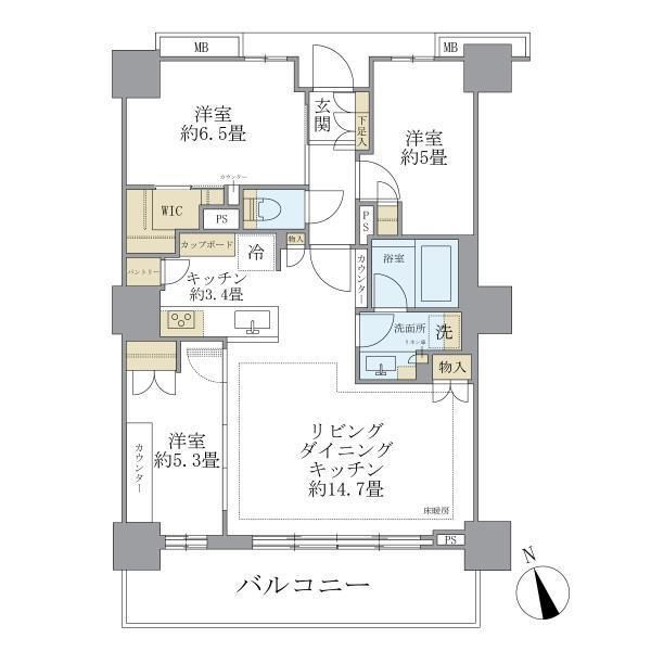 Brillia Tower 聖蹟桜ヶ丘 BLOOMING RESIDENCE 間取り
