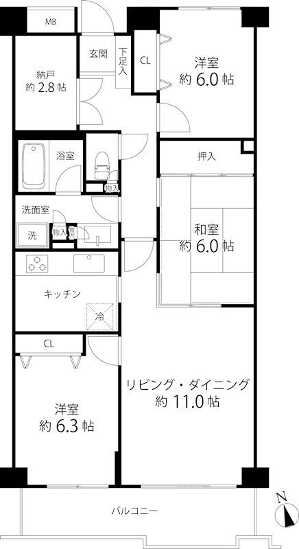 T's garden府中 間取り