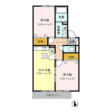 クレスト　ⅠⅡ 間取り