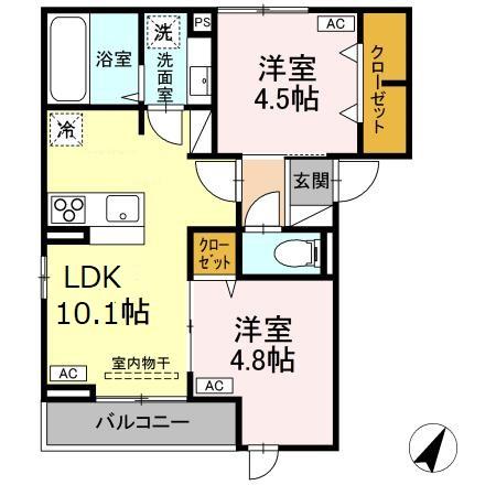 D-ROOM平山 間取り