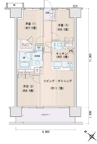 エスティメゾン豊洲レジデンスA棟 間取り