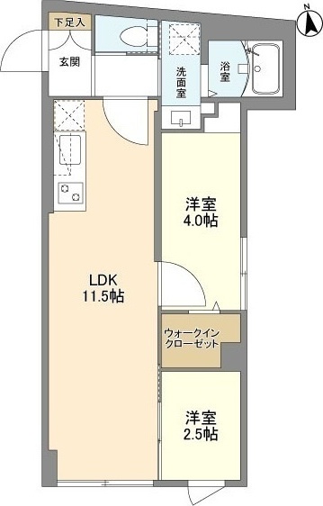 ウェルスクエア学芸大学Ⅱ 間取り