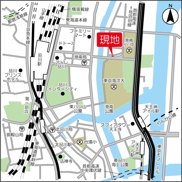 品川港南テラス 地図（共通）