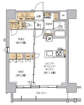 リビオメゾン芝浦 間取り