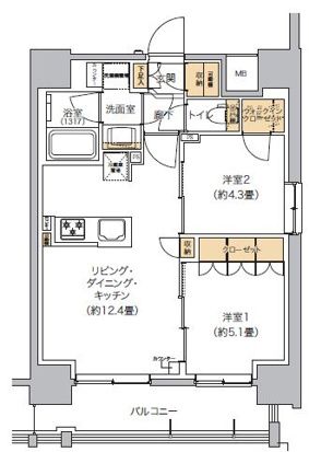リビオメゾン芝浦 間取り